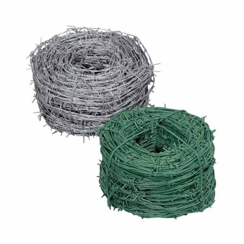 Galvanized PVC Coated Steel Barb Wire 18 Gauge Hot Dipped Iron Barbed Razor Wire Fence