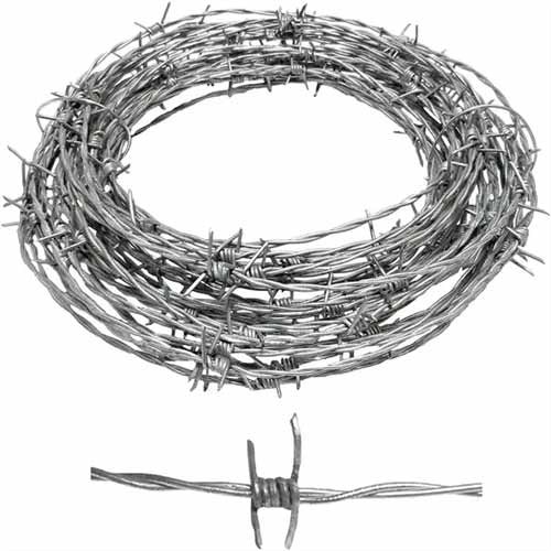 Wholesale High Tensile Twist Galvanized Barbed Wire 14gauge with 3or 4inch barb distance