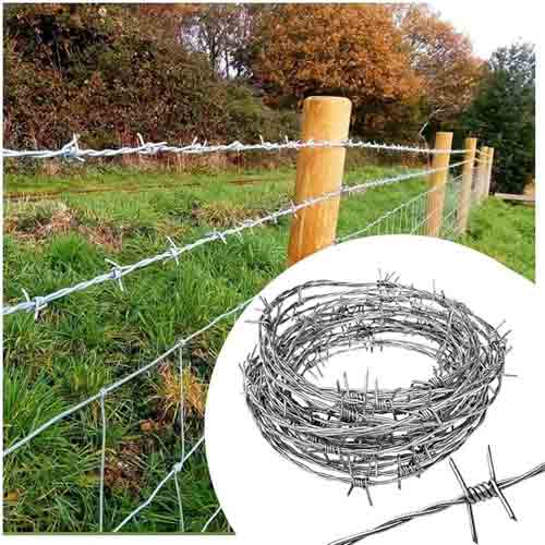 Durable Anti Rust Double Strand Barbed Wire Farm Fence Factory Price